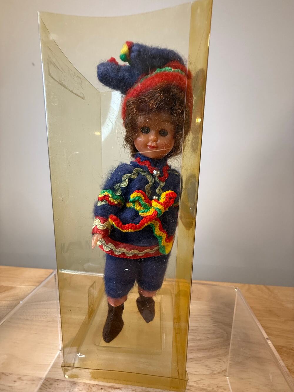 Norwegian Folk Art Sami Doll with Jewelry Scandinavian Handmade Collectible JL